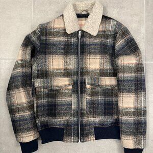 Authentic Revolution Copenhagen Plaid Flight Jacket Navy